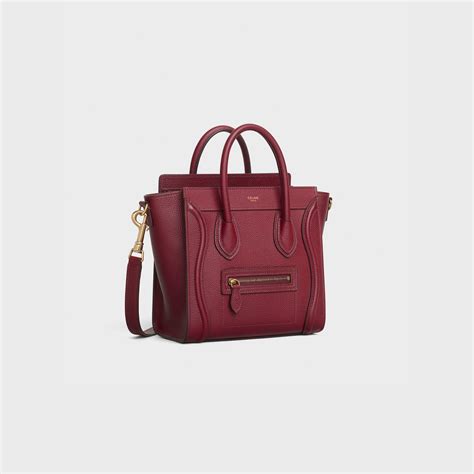 celine nano luggage light burgundy|phantom tote by céline.